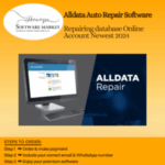 Alldata Auto Repair Software interface showing repair database tools and vehicle diagnostics