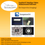 DophinVC Machine Vision software interface showing measurement and inspection tools