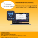 Guitar Pro 8 software with soundbank for advanced guitar music composition