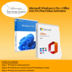 Microsoft Windows 11 Pro and Office 2021 Pro Plus software package for productivity and security