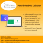 PassFab Android Unlocker software interface for unlocking Android phones and bypassing FRP lock