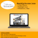 SketchUp Pro with V-Ray Next and Enscape 3.5 for professional 3D modeling and rendering