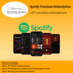 Spotify Premium 1-month subscription card for ad-free music streaming