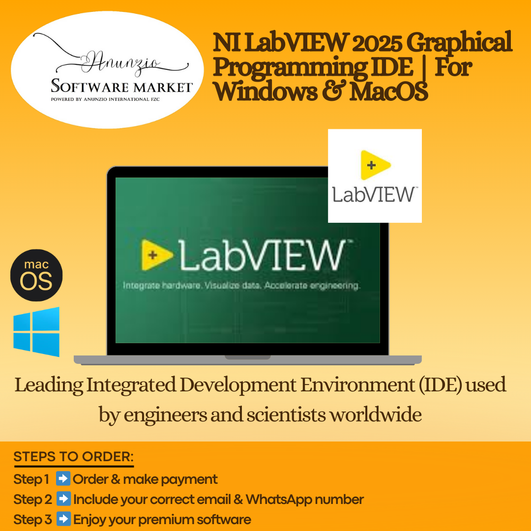 NI LabVIEW 2025 graphical programming IDE for Windows for engineering and data acquisition