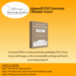 Aiseesoft PDF Converter Ultimate software box for Windows with PDF conversion features