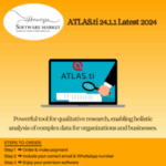 ATLAS.ti software interface showing qualitative data analysis tools for Windows users