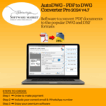AutoDWG PDF to DWG Converter Pro software interface for PDF to CAD conversions