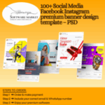 Banner design templates for social media (Facebook, Instagram) in PSD format for promotional needs