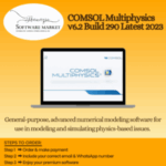 COMSOL Multiphysics v6.2 software interface showing multiphysics simulation on Windows