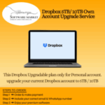 Dropbox Upgrade Service 5TB or 10TB plan on multiple devices for secure cloud storage