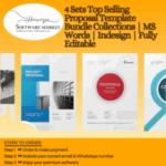 Editable Selling Proposal Templates – 4 Sets for MS Word & InDesign, perfect for professional proposal creation
