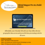 Global Mapper Pro software interface showing GIS mapping tools for Windows 64-bit