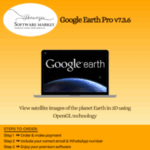 Google Earth Pro v7.3.6 software interface showing 3D satellite imagery on Windows