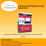 IceCream PDF Editor Pro software interface showing PDF editing features