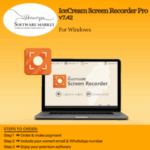 IceCream Screen Recorder Pro software interface for high-quality screen recording on Windows