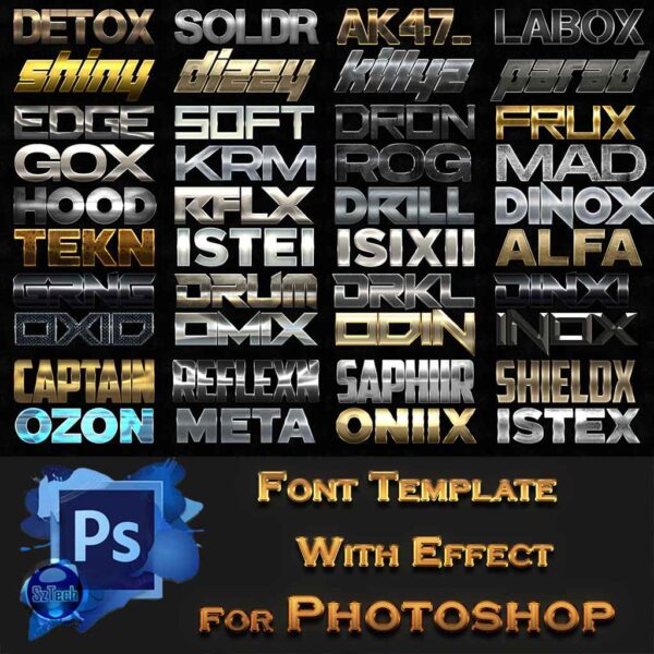 Font Template for Photoshop