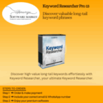 Keyword Researcher Pro software interface showing keyword suggestions for SEO