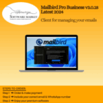 Mailbird Pro Business interface showing unified inbox for managing multiple email accounts