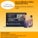 Movavi Slideshow Maker software box for creating photo and video slideshows