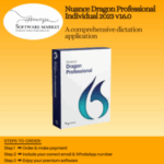 Nuance Dragon Professional software box for speech recognition and dictation on Windows