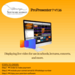 ProPresenter software interface for live video presentation on stage and screen
