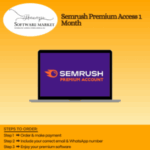 SEMrush Premium Subscription for competitive research and SEO tools to boost rankings and performance