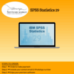 SPSS Statistics 29 software interface for data analysis on Windows and macOS