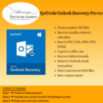 SysTools Outlook Recovery Pro software box for repairing and recovering damaged Outlook PST files