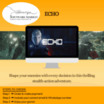 ECHO PC game cover showing En in the mysterious palace environment