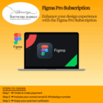 Figma Pro Subscription interface showcasing design and collaboration tools across devices