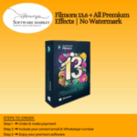 Filmora 14 video editing software interface with premium effects and no watermark