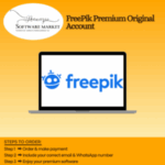FreePik Premium Account login screen showcasing access to unlimited design assets