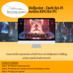 Hellpoint game cover showcasing dark sci-fi action RPG gameplay