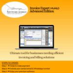 Invoice Expert Advanced Edition software box for desktop invoicing and billing tasks