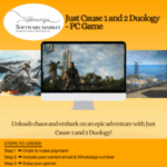 Just Cause 1 and 2 Duology PC game cover with explosive action and adventure