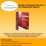 McAfee Antivirus Total Protection box for Windows and macOS cybersecurity