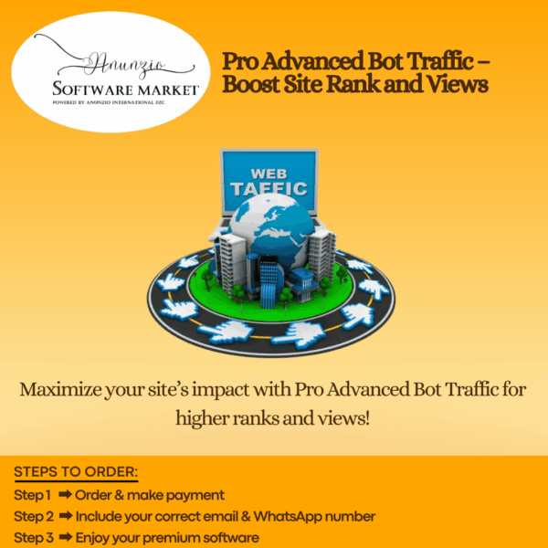 Pro Advanced Bot Traffic dashboard showing real-time website traffic boosting features