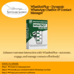 WhatBotPlus WhatsApp chatbot interface with contact management and messaging options