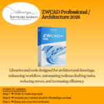 ZWCAD Professional Architecture software interface for 2D and 3D architectural design