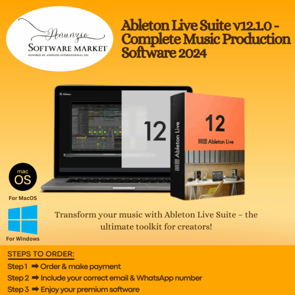Ableton Live Suite software interface showing music production and editing tools