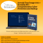 Acronis True Image software interface and bootable ISO for data backup and recovery