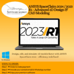 ANSYS SpaceClaim interface showing 3D CAD modeling features