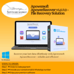 Apowersoft ApowerRecover interface for recovering deleted files from storage devices