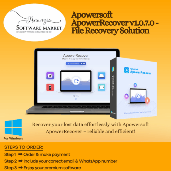 Apowersoft ApowerRecover interface for recovering deleted files from storage devices