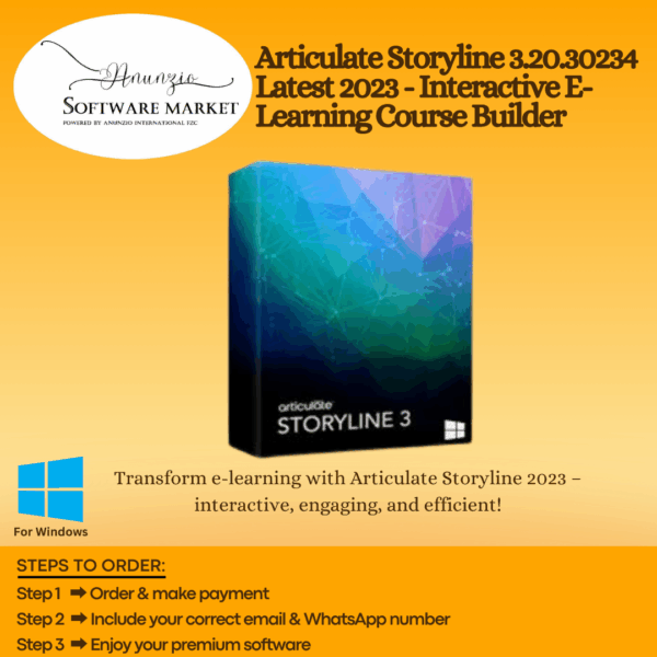 Articulate Storyline software interface for creating interactive e-learning courses