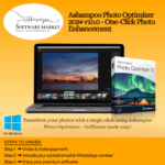 Ashampoo Photo Optimizer interface with one-click enhancement and vintage photo filters