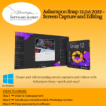 Ashampoo Snap screen capture software interface with editing and video recording tools