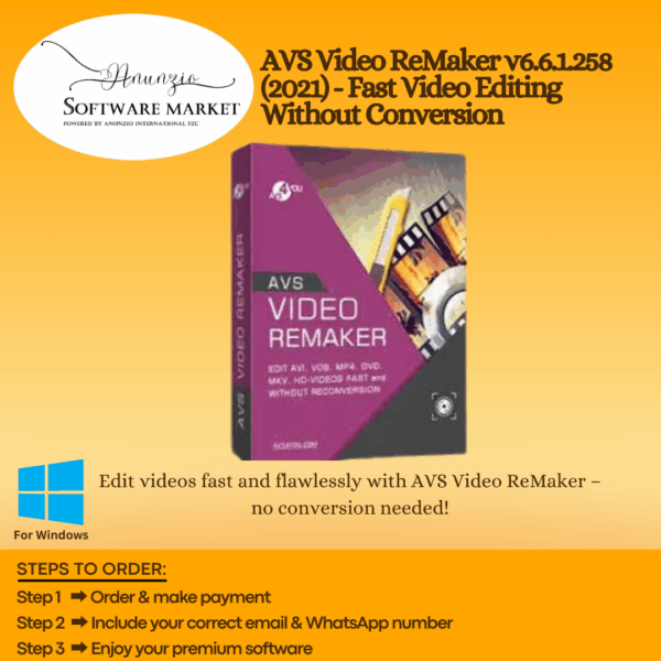AVS Video ReMaker software interface showing timeline editing without conversion
