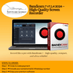 Bandicam 8 screen recording software interface showing gameplay and tutorial capture features