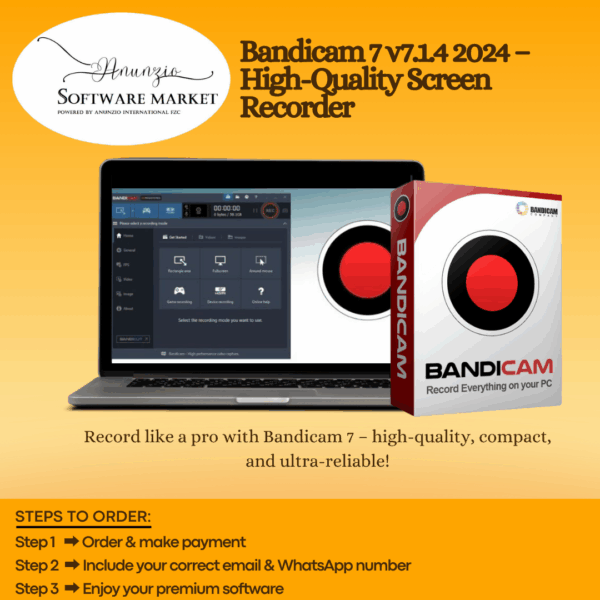 Bandicam 8 screen recording software interface showing gameplay and tutorial capture features